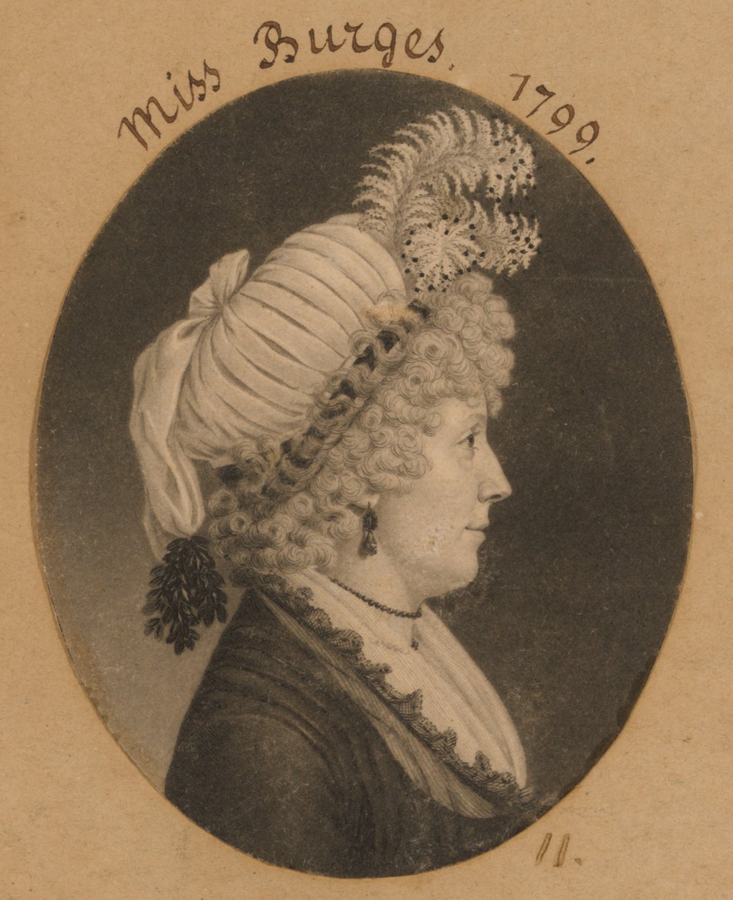 Miss Burges av Charles Balthazar Julien Févret de Saint-Mémin