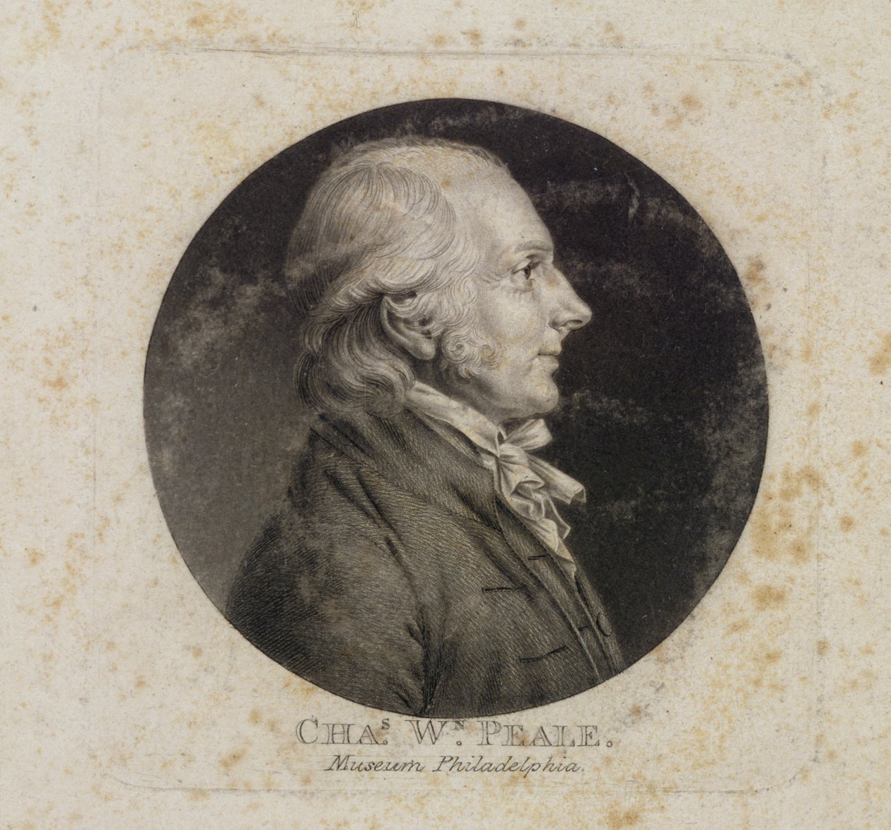 Portrett av Charles W. Peale av Charles Balthazar Julien Févret de Saint Mémin