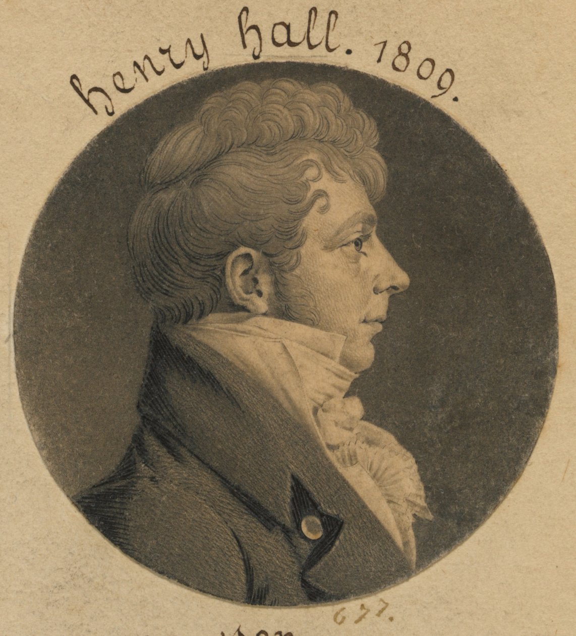 Muligens Henry Hall eller Sutton Hall av Charles Balthazar Julien Févret de Saint-Mémin