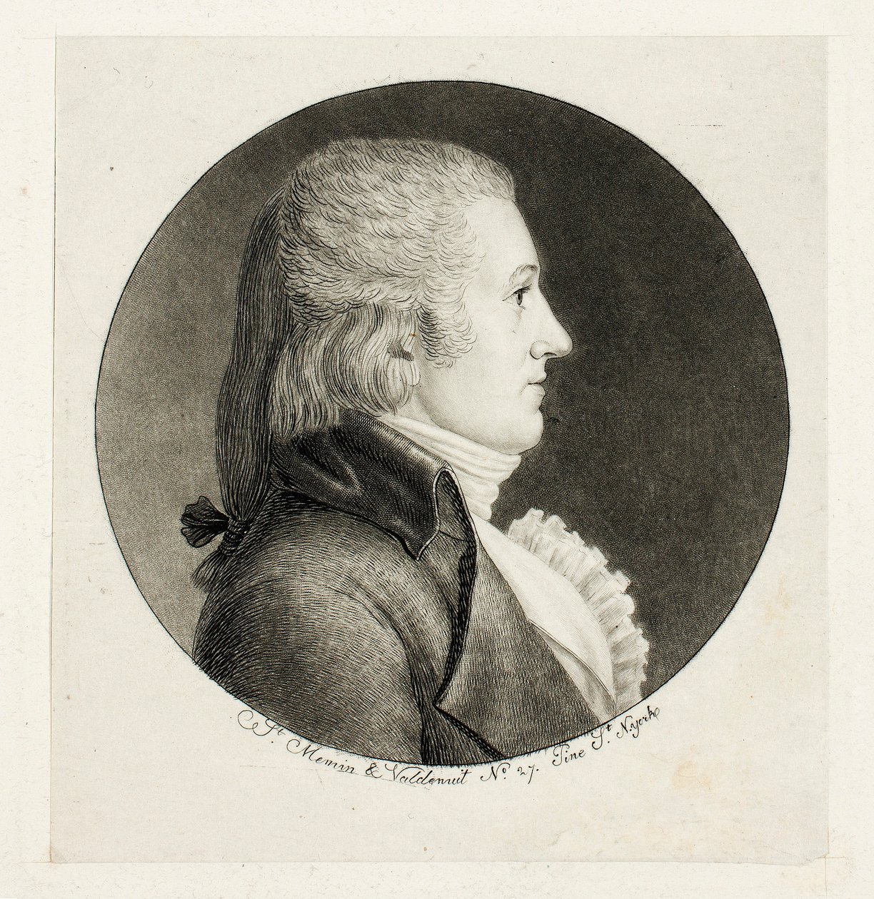 Profilportrett, Blake av Charles Balthazar Julien Févret de Saint-Mémin