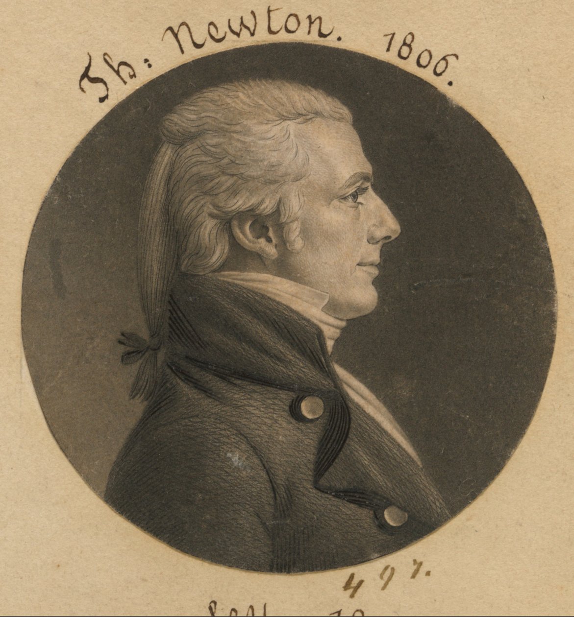 Thomas Newton, Jr. av Charles Balthazar Julien Févret de Saint-Mémin