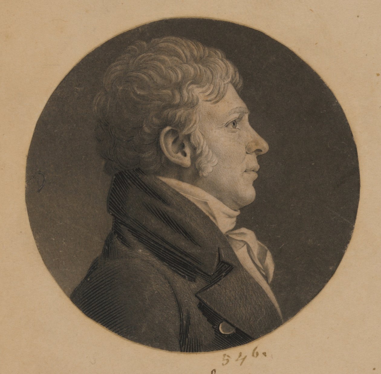 Uidentifisert mann av Charles Balthazar Julien Févret de Saint-Mémin