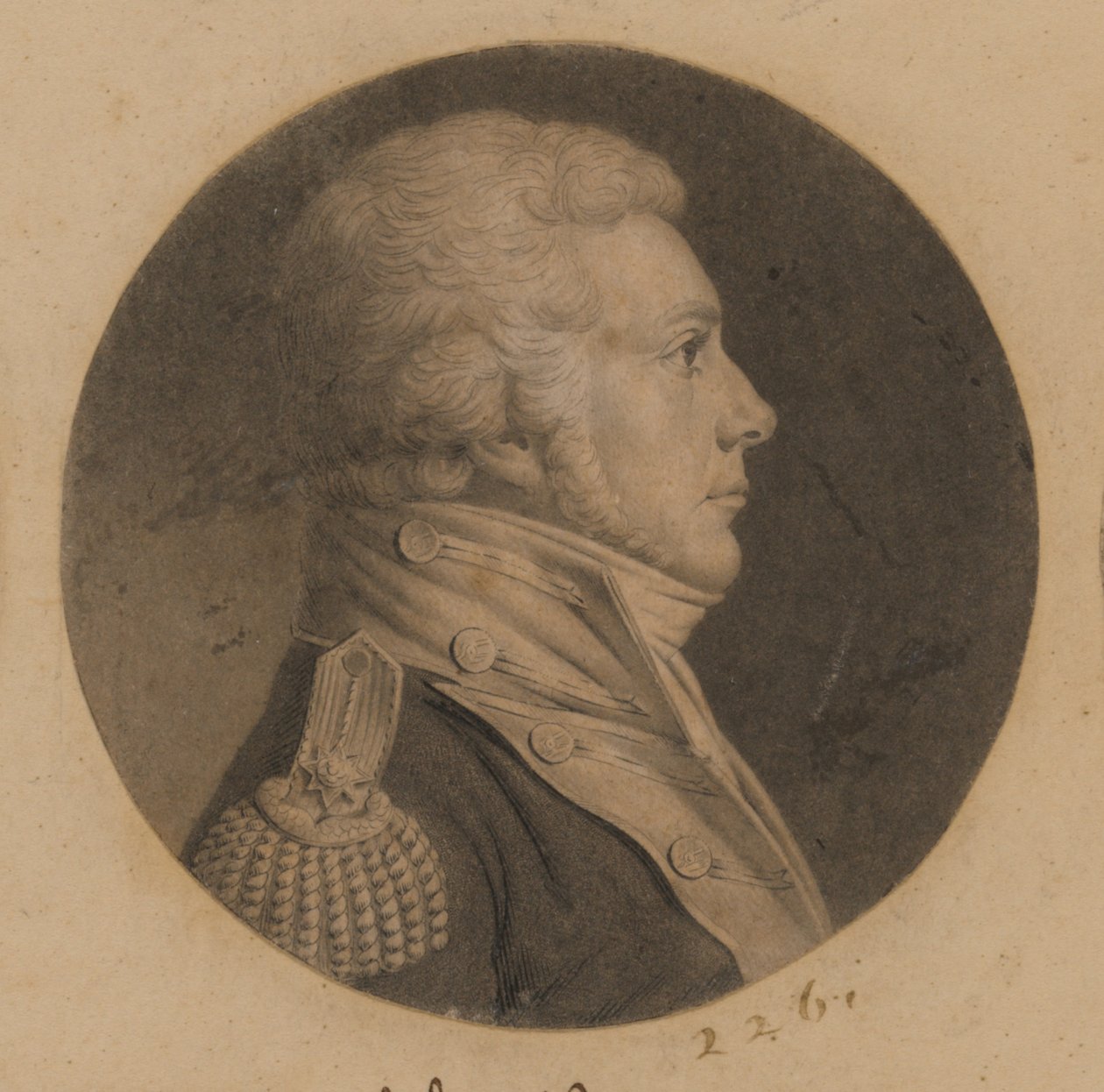 Uidentifisert mann av Charles Balthazar Julien Févret de Saint-Mémin