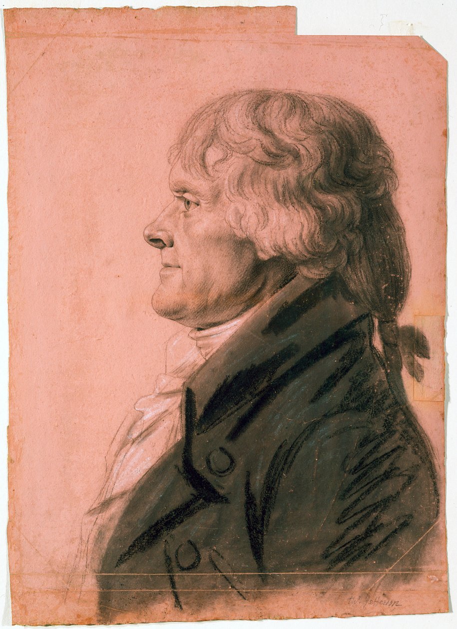 Portrett av Thomas Jefferson av Charles Balthazar Julien Févret de Saint Mémin
