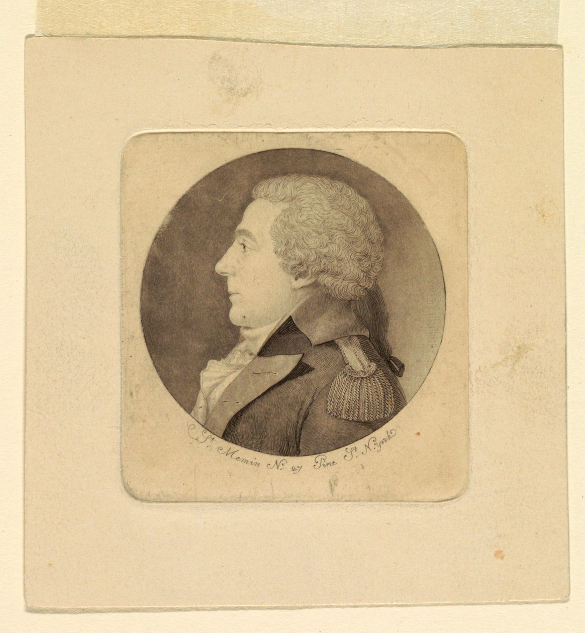 Portrett av en ung mann av Charles Balthazar Julien Févret de Saint Mémin