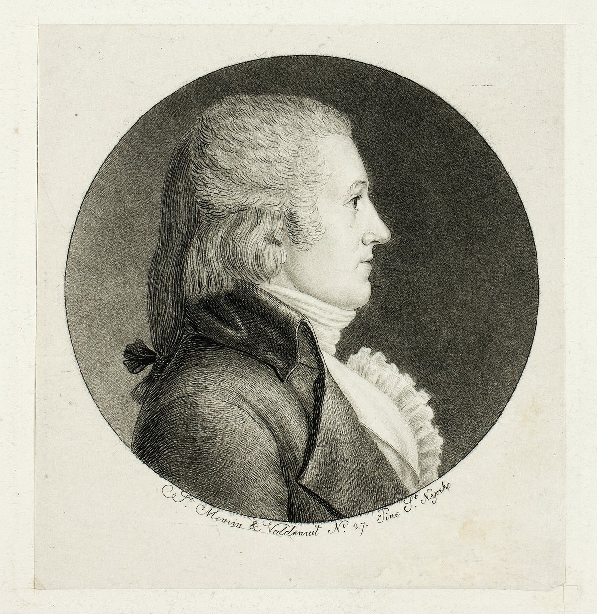 Profilportrett, Blake av Charles Balthazar Julien Févret de Saint Mémin