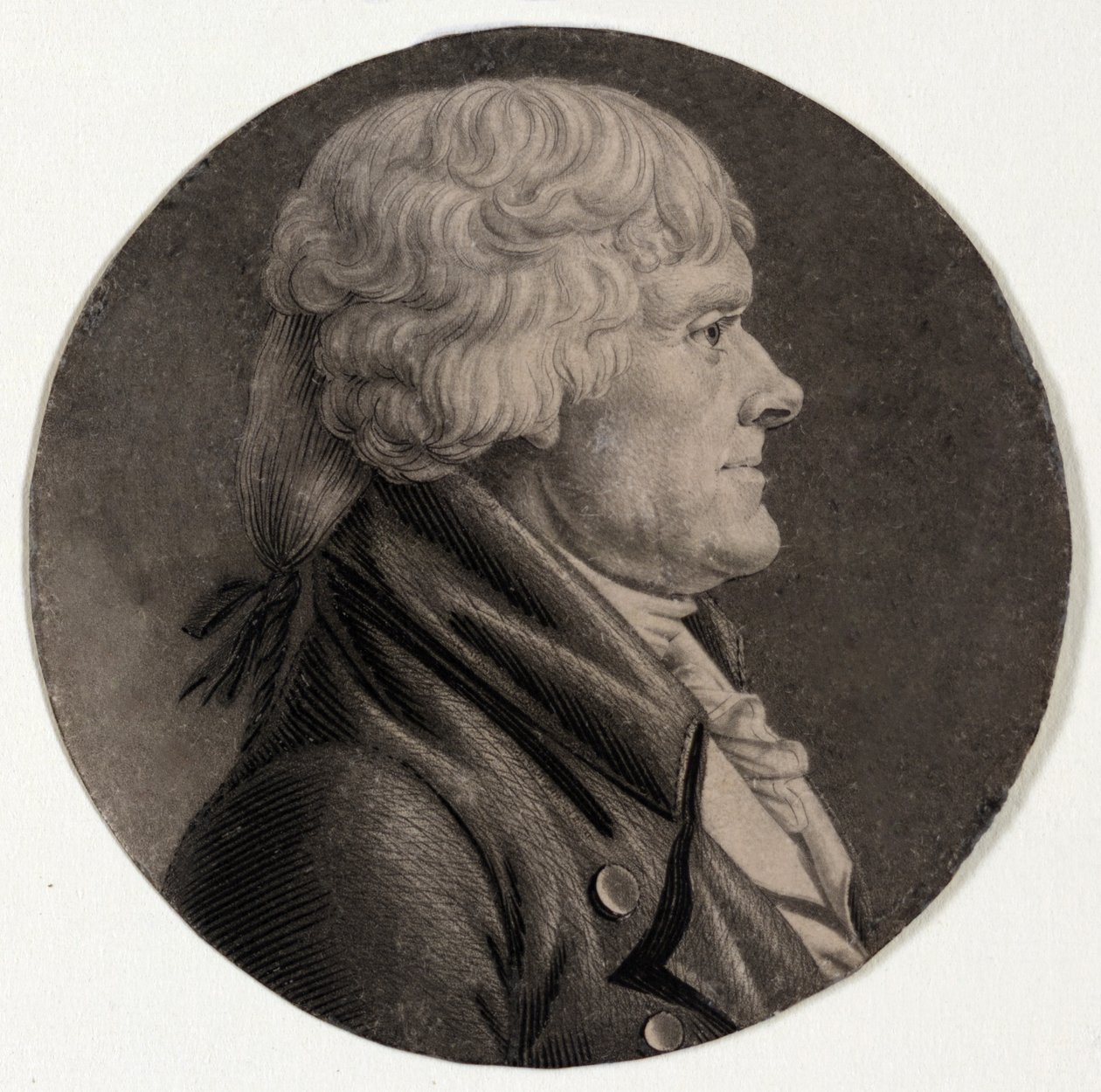 Thomas Jefferson, pub. 1806 av Charles Balthazar Julien Févret de Saint Mémin