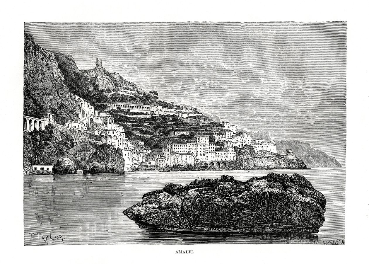 Amalfi, Italia, 1879 av Charles Barbant