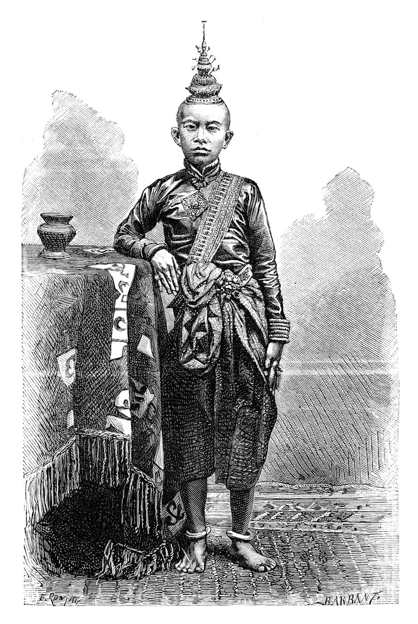 Cambojan, eldste sønn av Narodom, 1895. av Charles Barbant