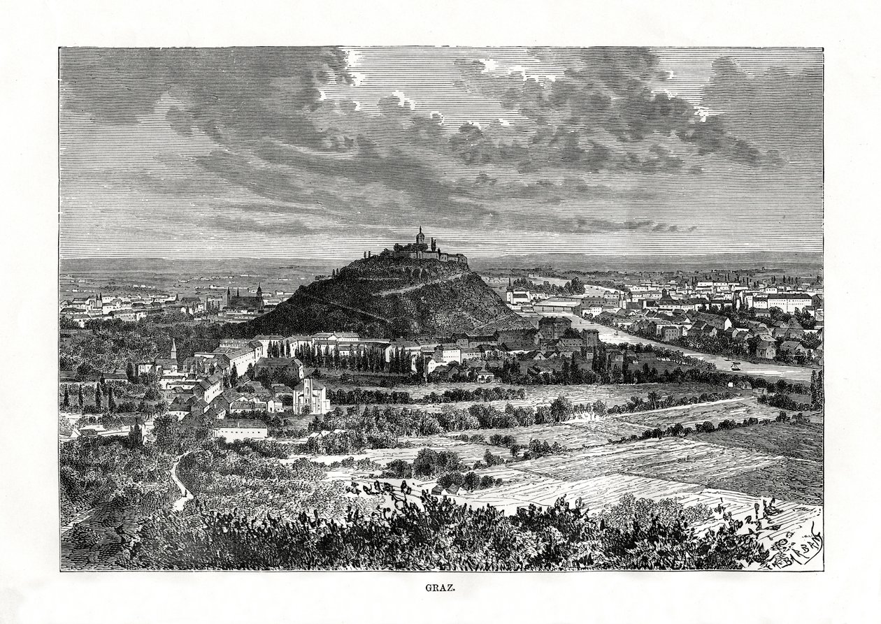 Graz, Østerrike, 1879 av Charles Barbant