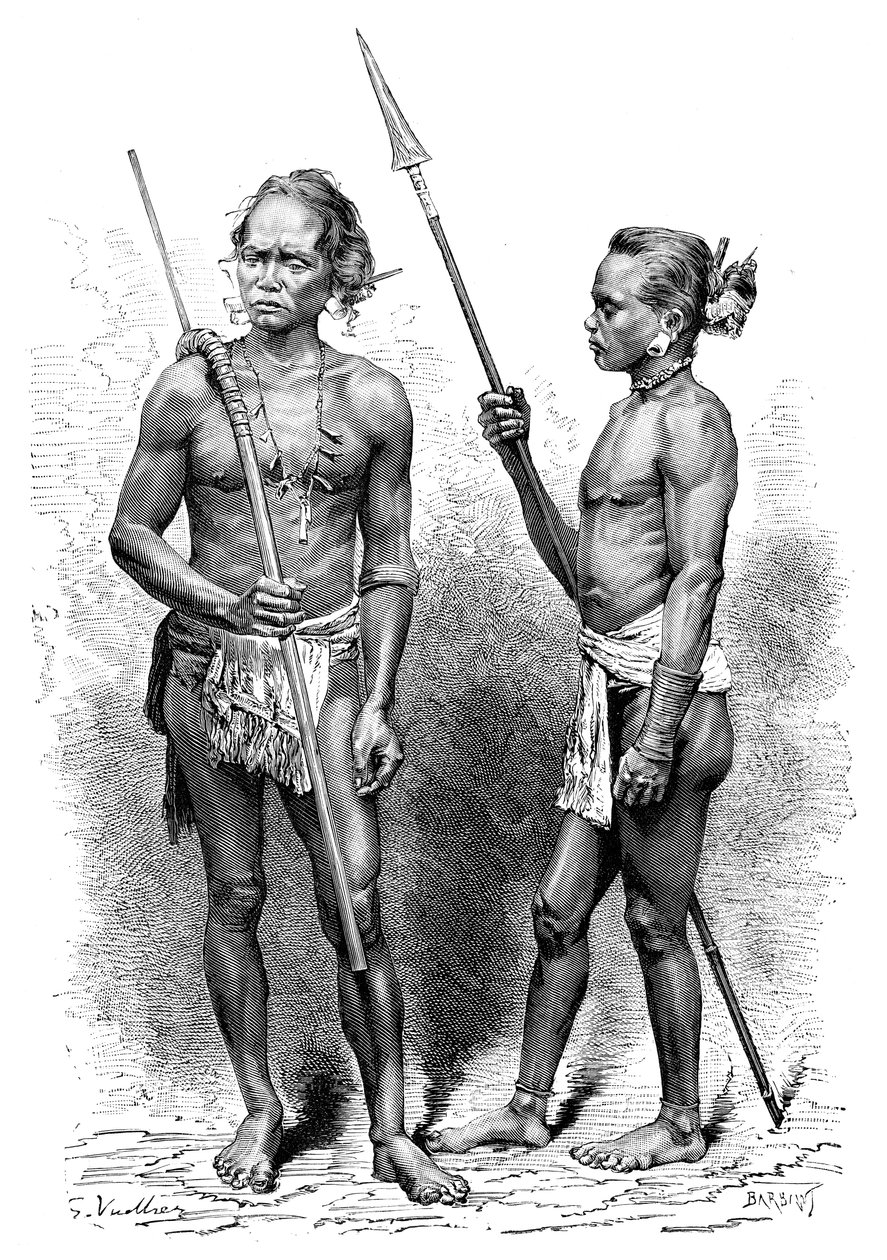 Moi-folket, Indonesia, 1895. av Charles Barbant