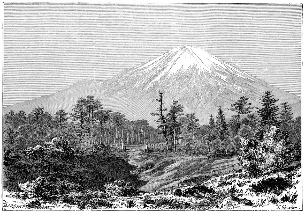 Mount Fuji, Japan, 1895. av Charles Barbant