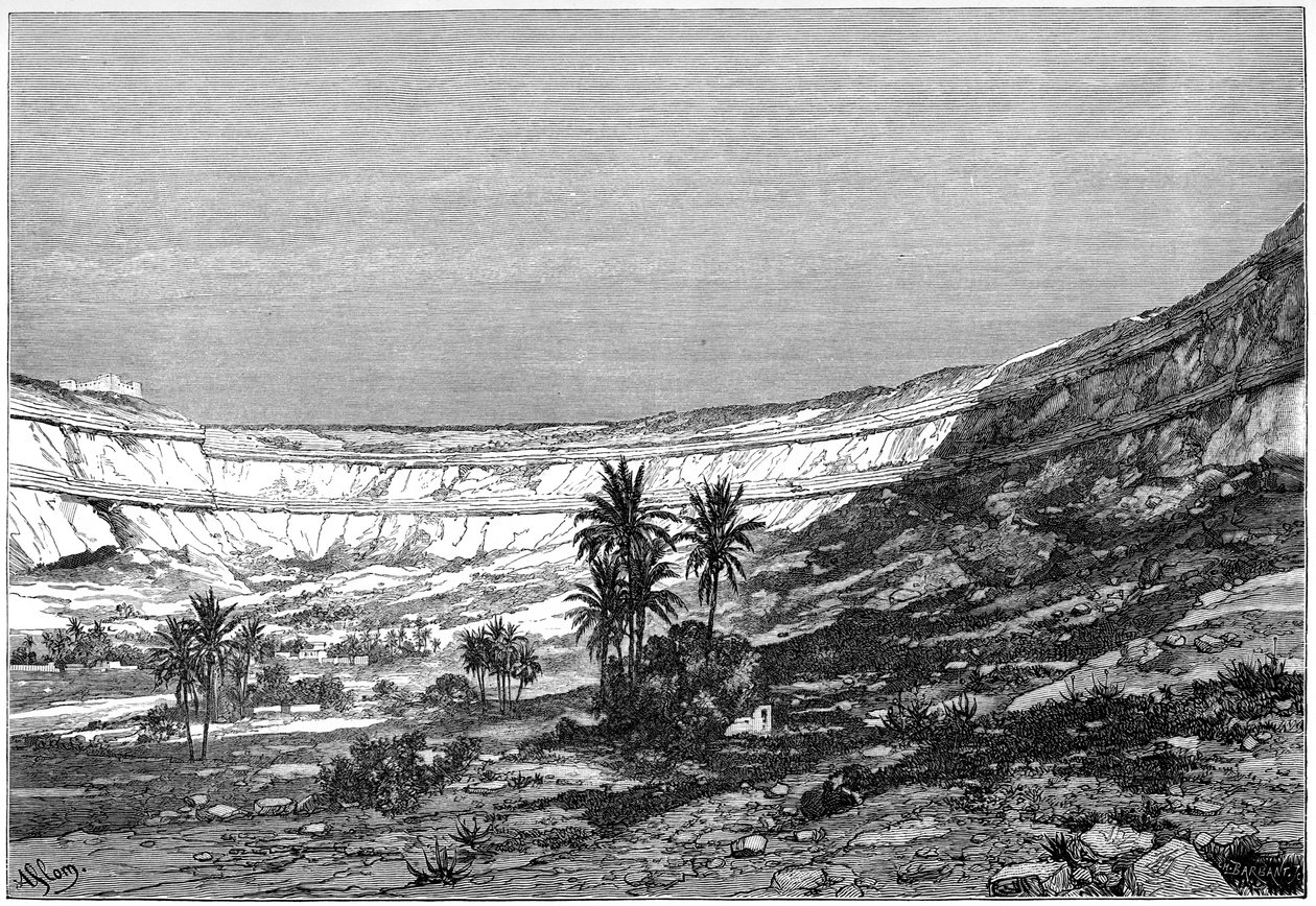 Kasr-el-jebel Cirque, Syria, ca 1890 av Charles Barbant