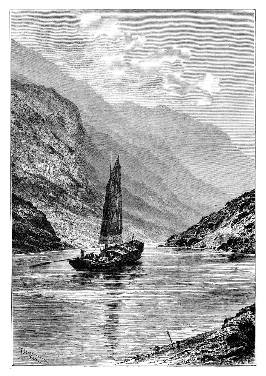 Øvre Yangtze-elven, Kina, 1895. av Charles Barbant