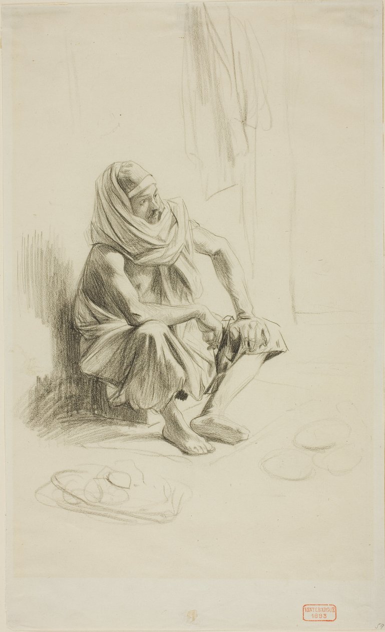 Sittende arabisk av Charles Bargue