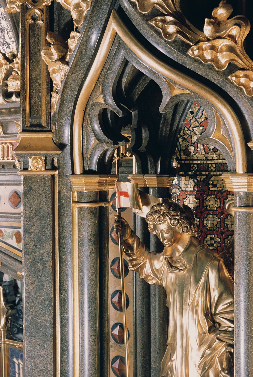 Detalj av peisen i Robing Room malt tre av Charles Barry