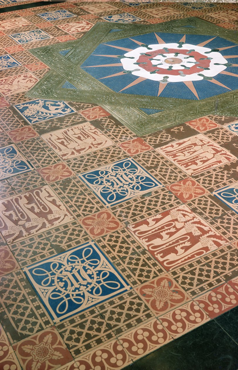 Detalj av lobbygulvet i House of Lords-bildet av Charles Barry