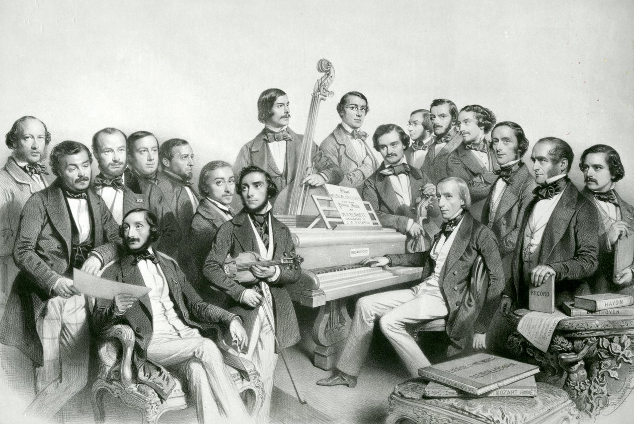 The Musical Union, publ. av Hanhart, 1851 av Charles Baugniet