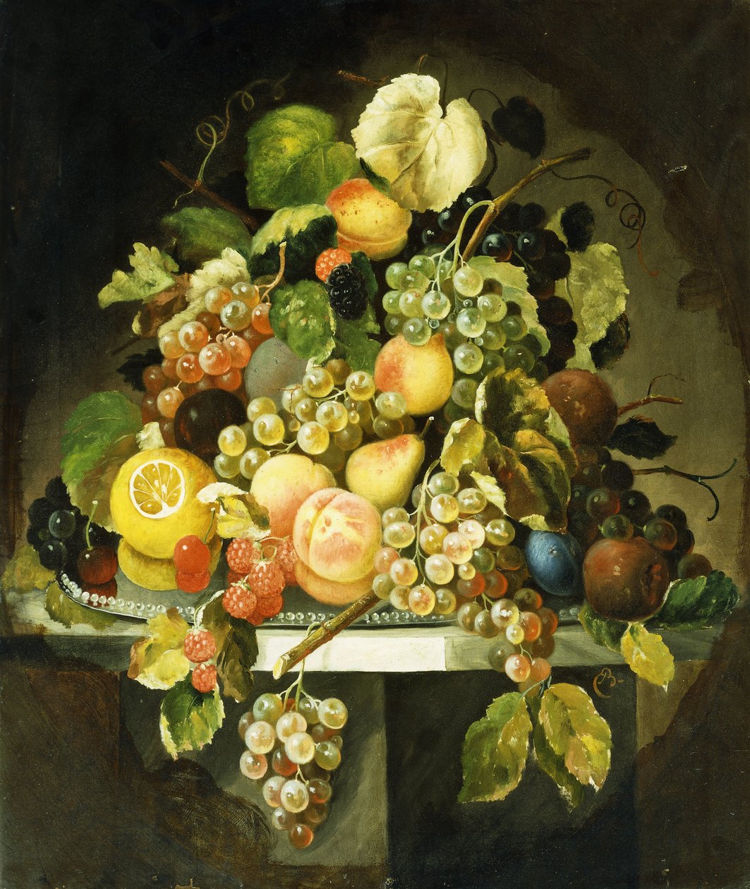 Stilleben med frukt, av Charles Baum