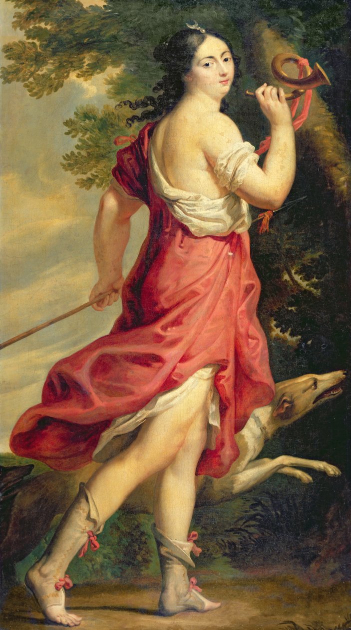Madame de Montespan som Diana the Huntress av Charles Beaubrun