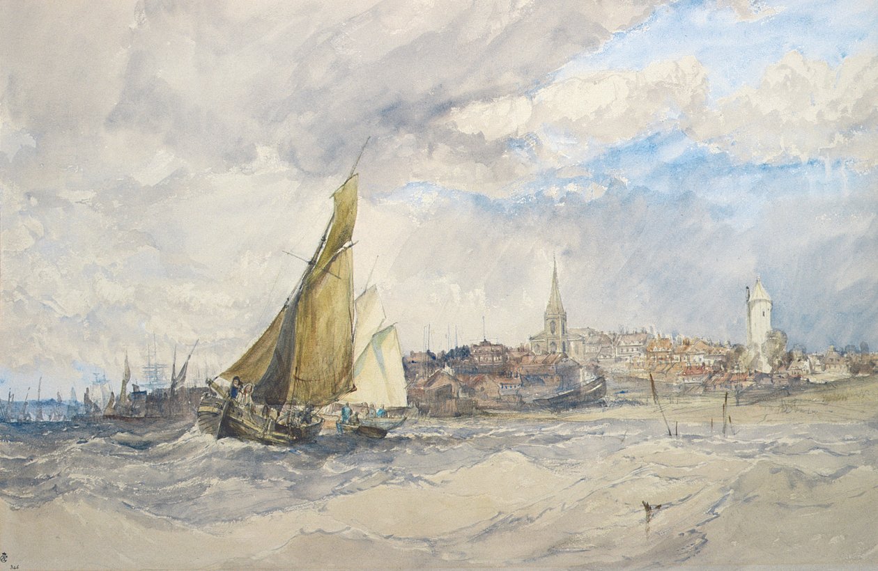 Harwich, fra havet av Charles Bentley