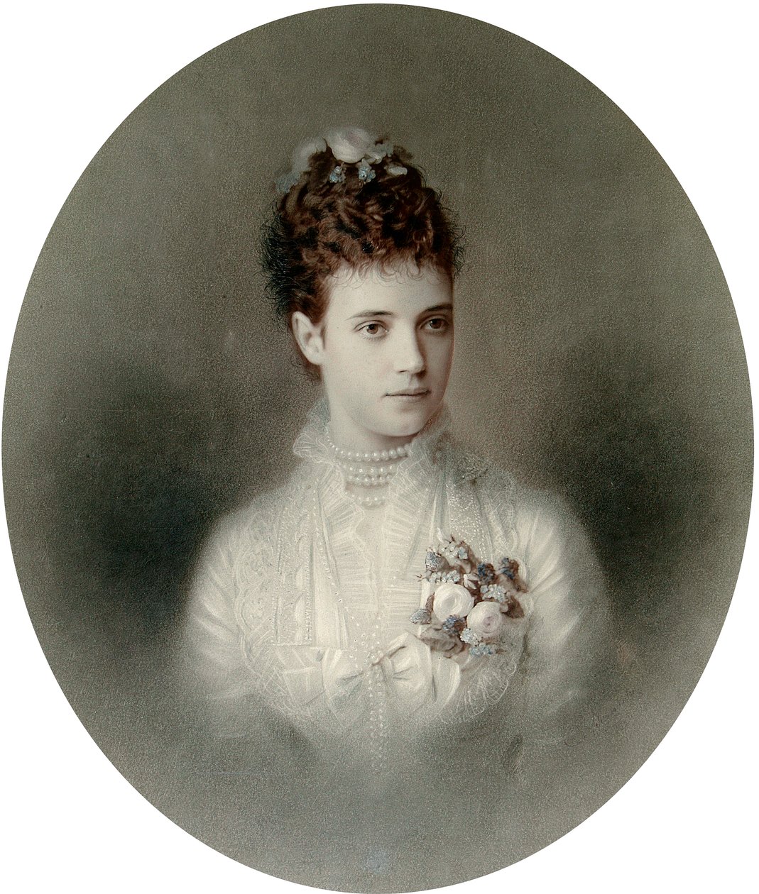 Portrett av keiserinne Maria Feodorovna av Russland, 1890-tallet av Charles Bergamasco