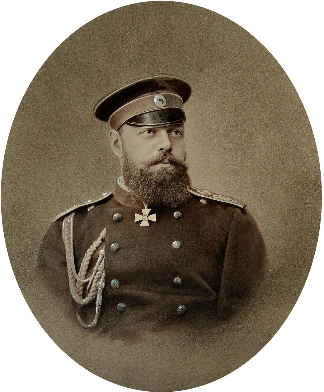Portrett av tsar Alexander III av Russland, tidlig på 1890-tallet av Charles Bergamasco