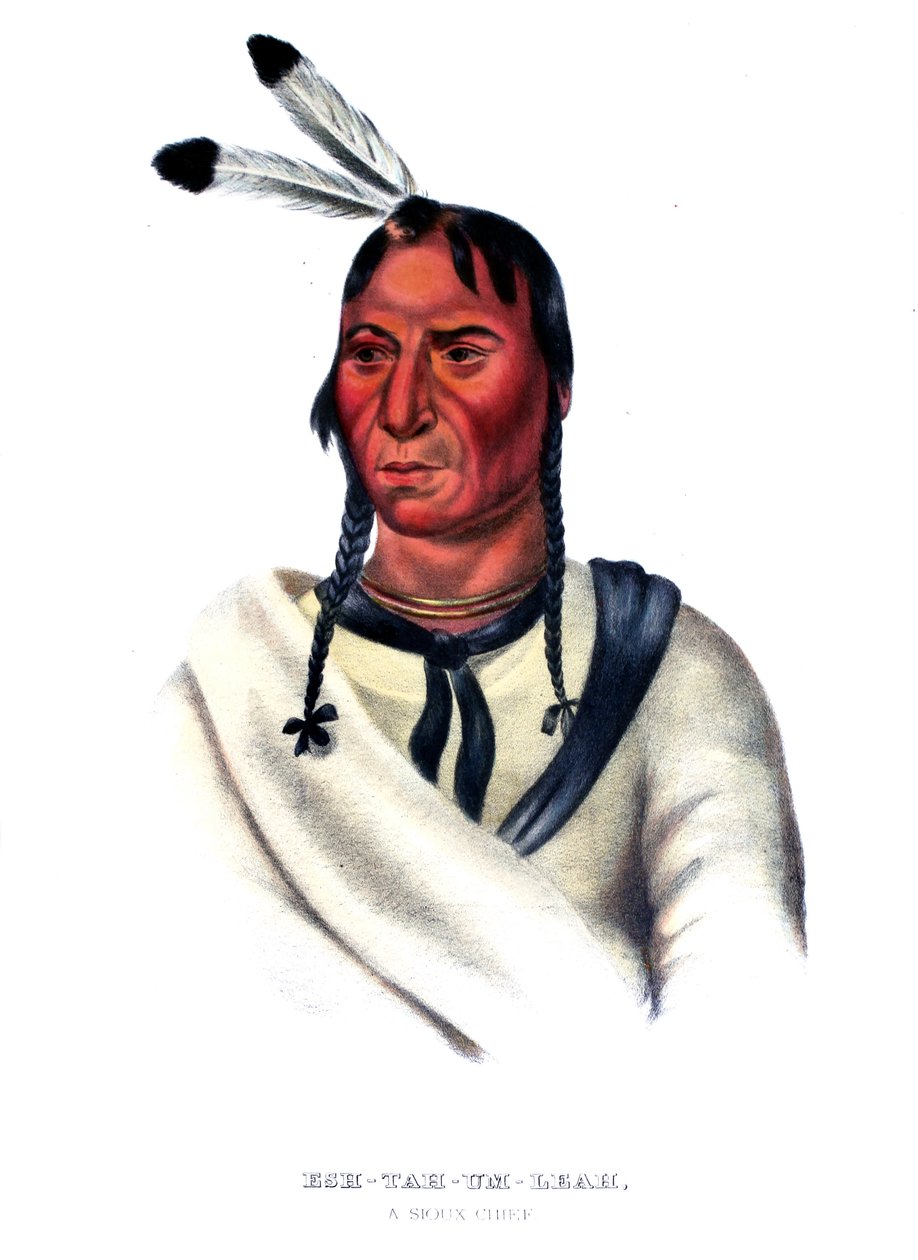Eshtahumbah (Søvnige øyne), en sioux-sjef av Charles Bird King