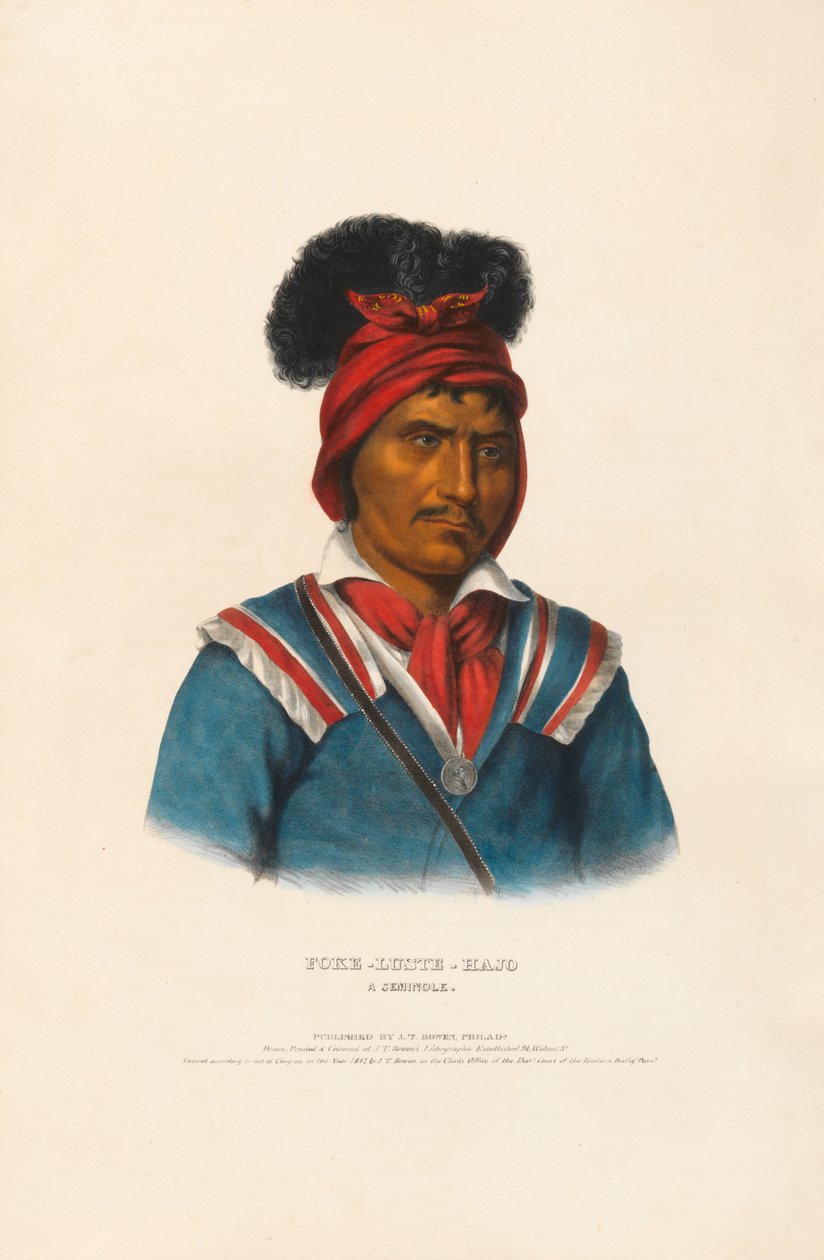 Foke-Luste-Hajo - en seminole av Charles Bird King