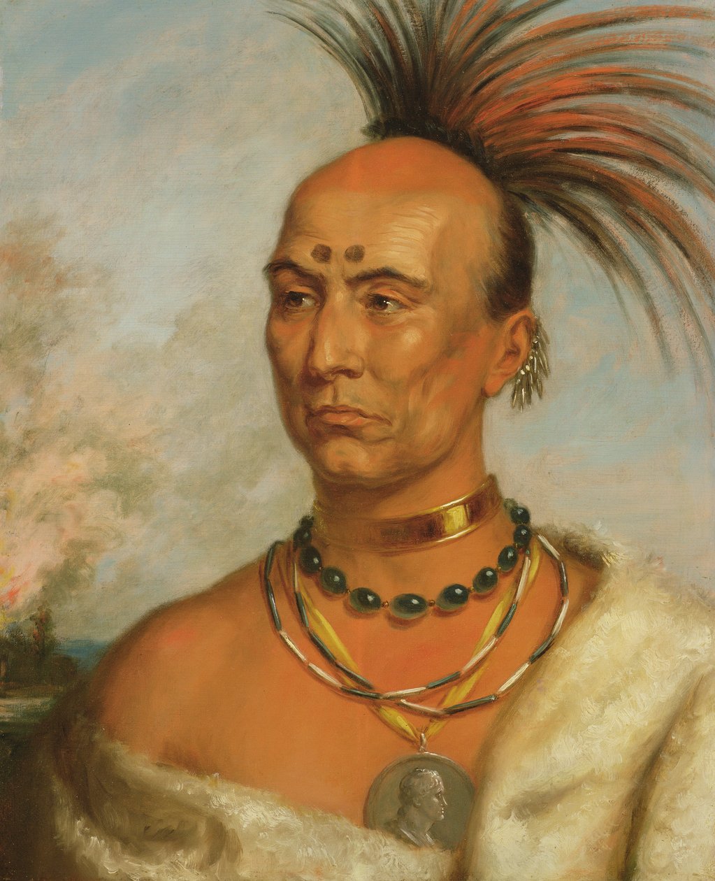 Makatimeshekiakiak (Black Hawk) ca. 1853 av Charles Bird King