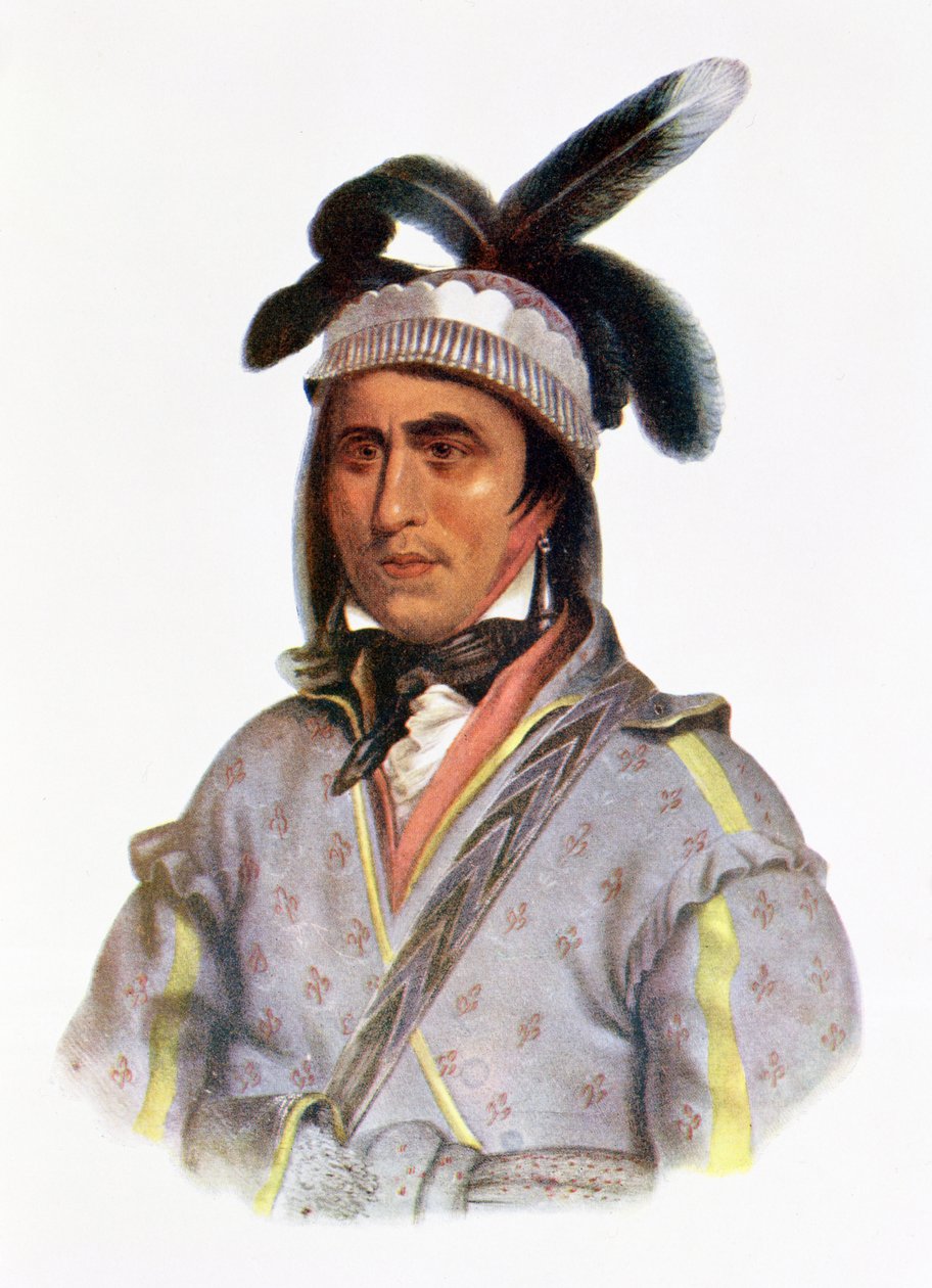Opothle-Yoholo, a Creek Chief, 1825, illustrasjon fra 