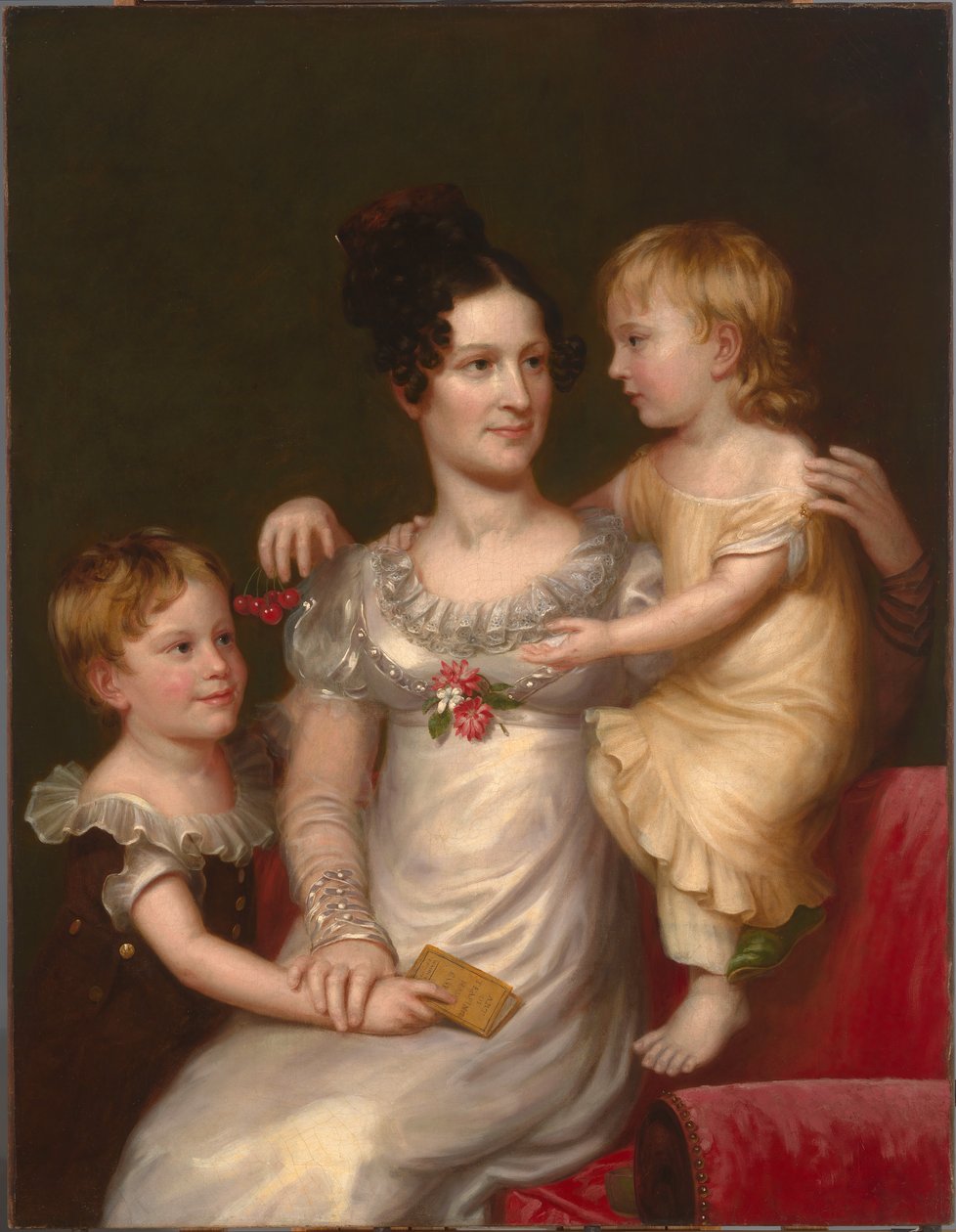 Sarah Weston Seaton med barna Augustine og Julia, ca. 1815. av Charles Bird King