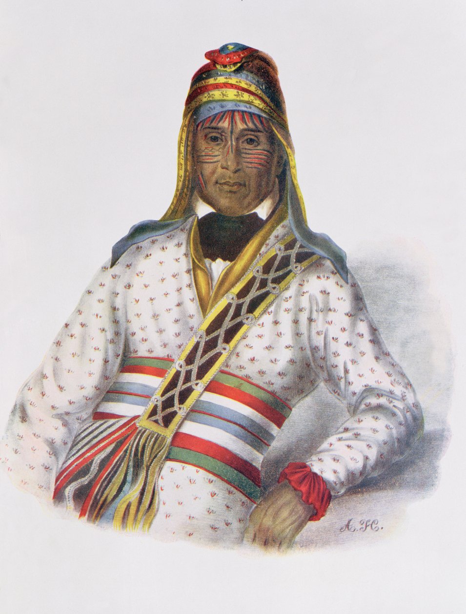 Yoholo-Micco, a Creek Chief, 1825, illustrasjon fra 