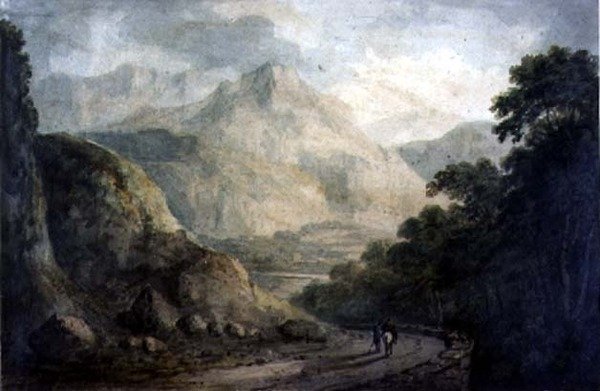 Landscape: A Rocky Stream with Wooded Banks, 1800-tallet av Charles Branwhite
