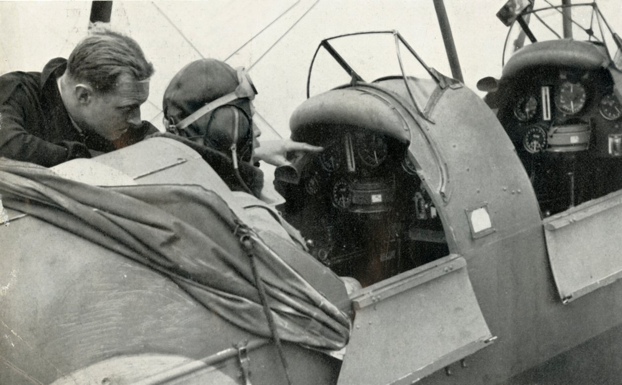 RAF-pilot lærte å fly under andre verdenskrig, 1941. av Charles Brown