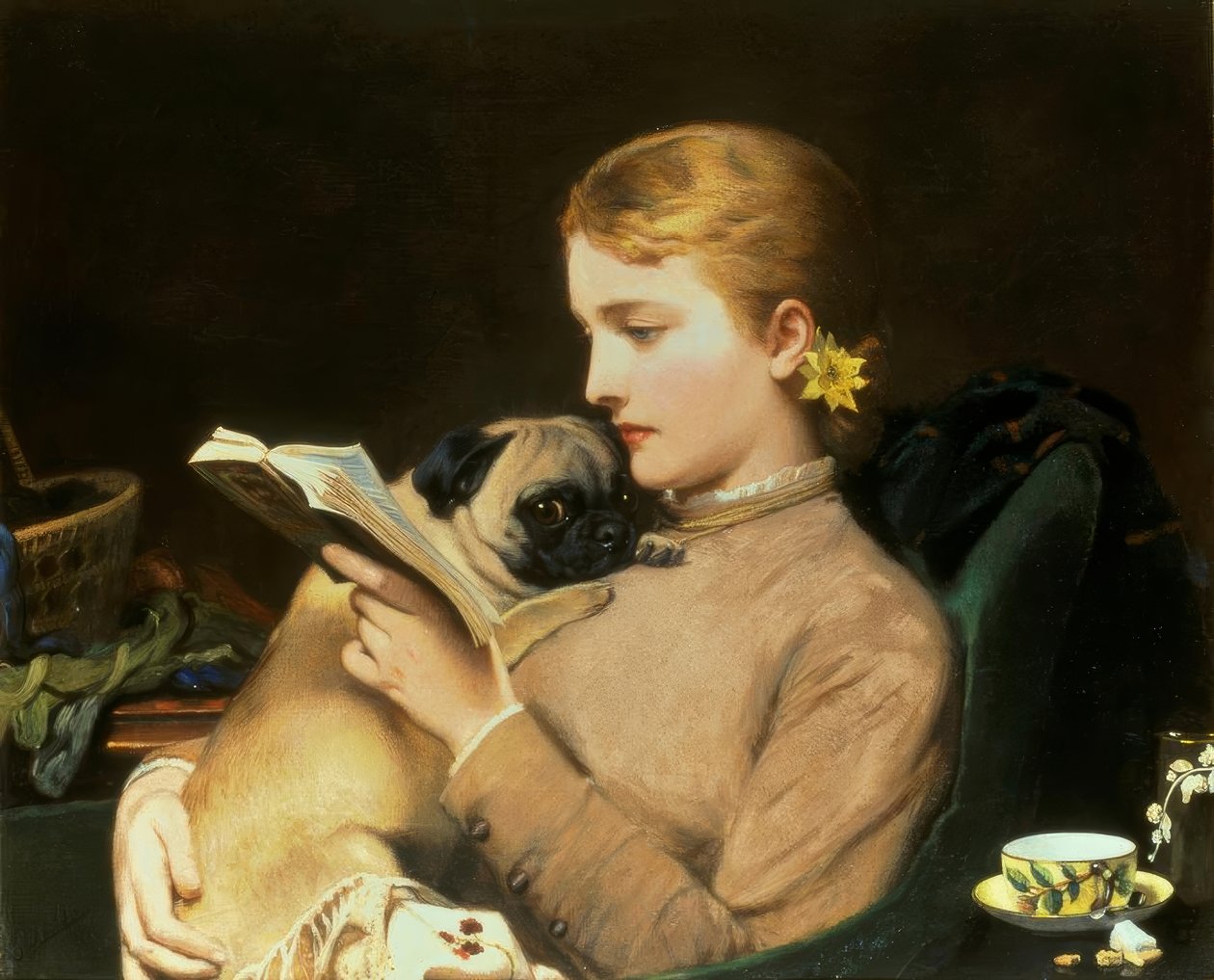 Blond og brunett av Charles Burton Barber