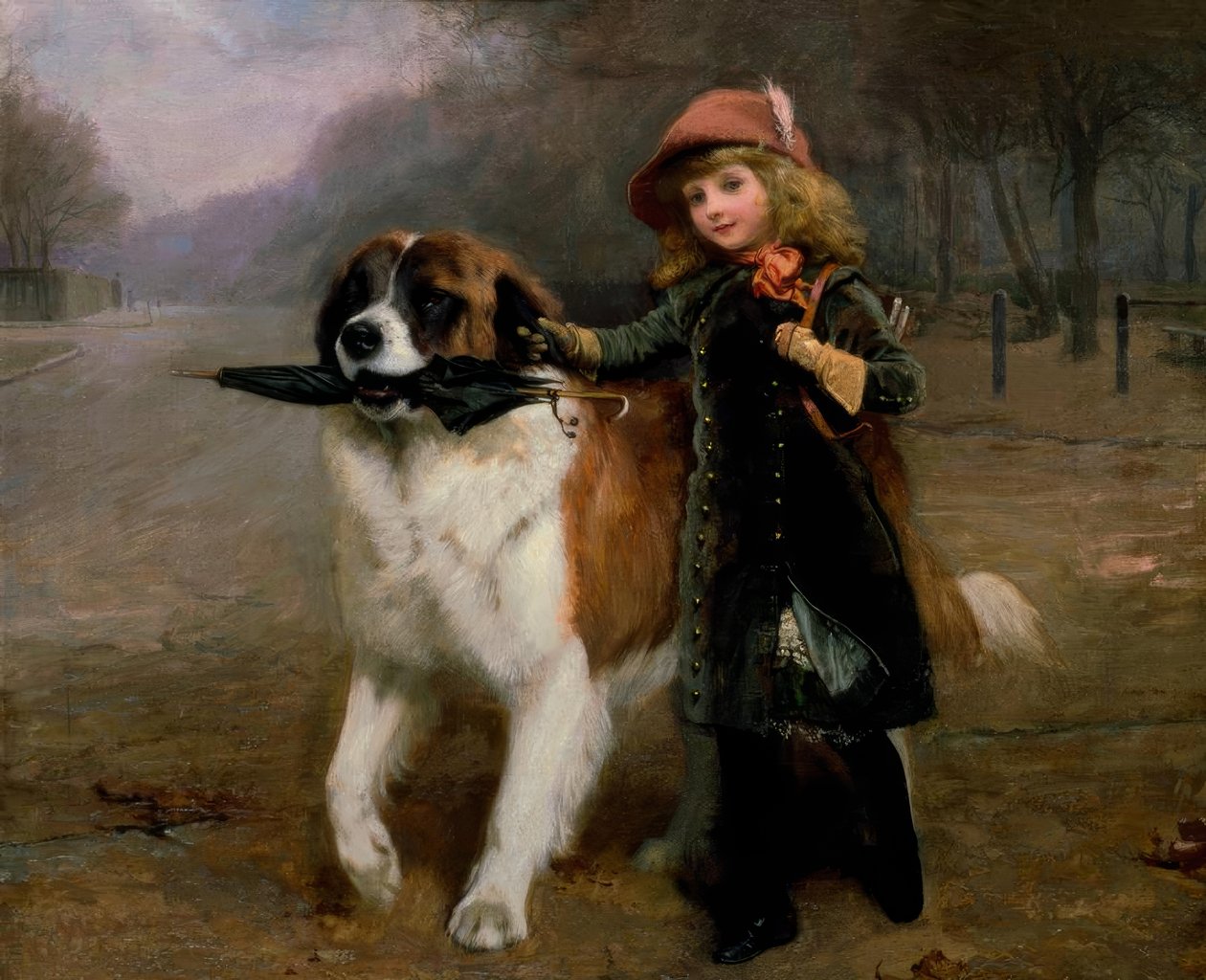 Charles B. Barber, Off to School / Gemälde, 1883 av Charles Burton Barber