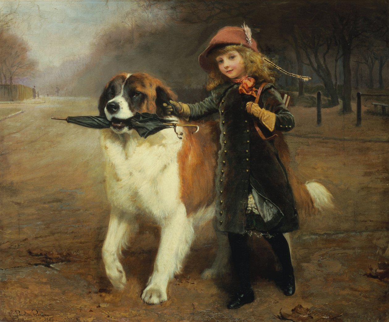 På vei til skolen, 1883 av Charles Burton Barber
