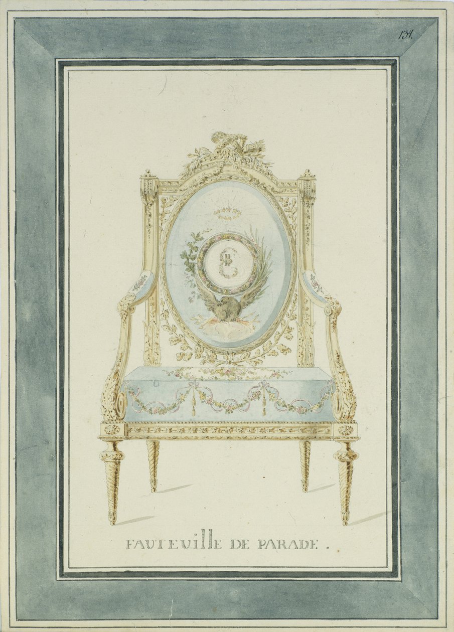 Throne Design for Catherine Palace i Tsarskoye Selo, 1780-tallet av Charles Cameron