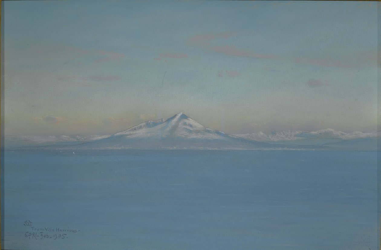 North Wind fra Villa Narcissus, Capri, februar 1905 (pastell og fargeblyant eller fargestift på papir) av Charles Caryl Coleman