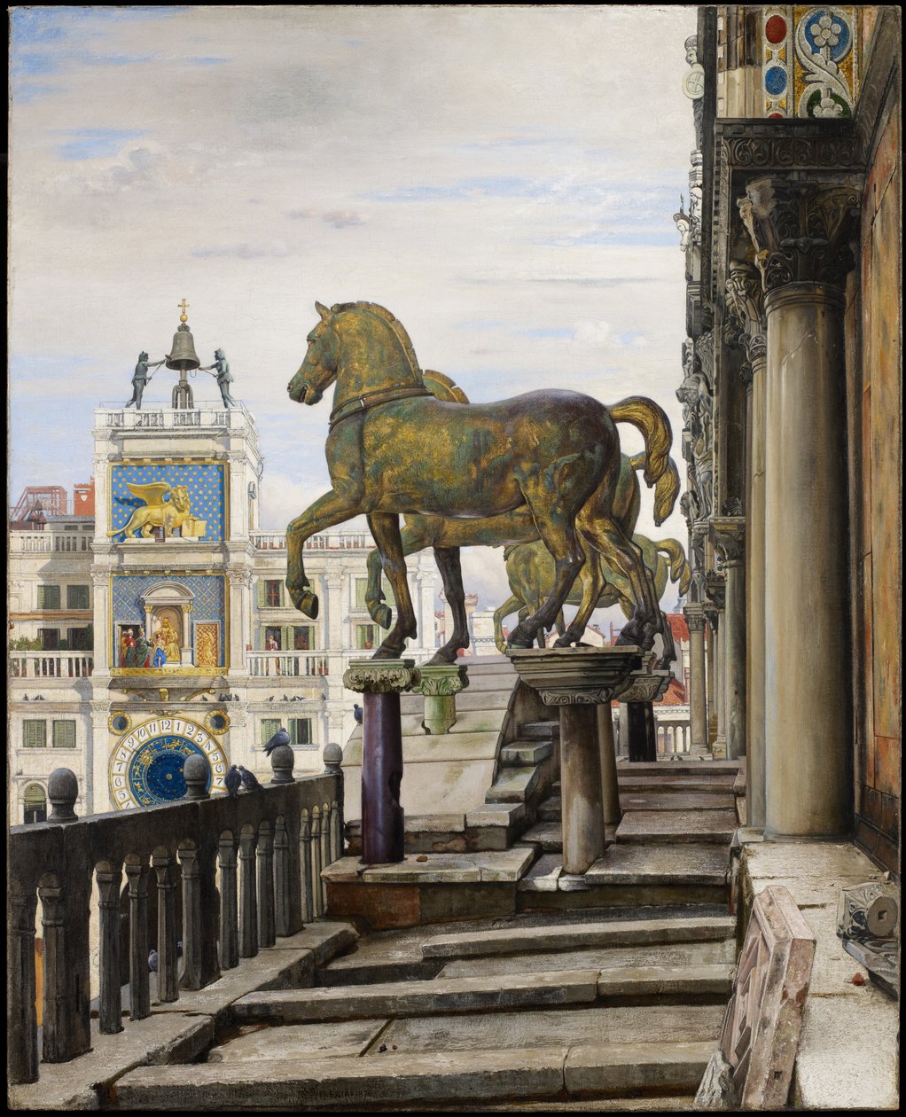Bronsehestene i San Marco, Venezia, 1876 av Charles Caryl Coleman