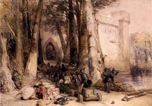 Kongens leir (akvarell) av Charles Cattermole