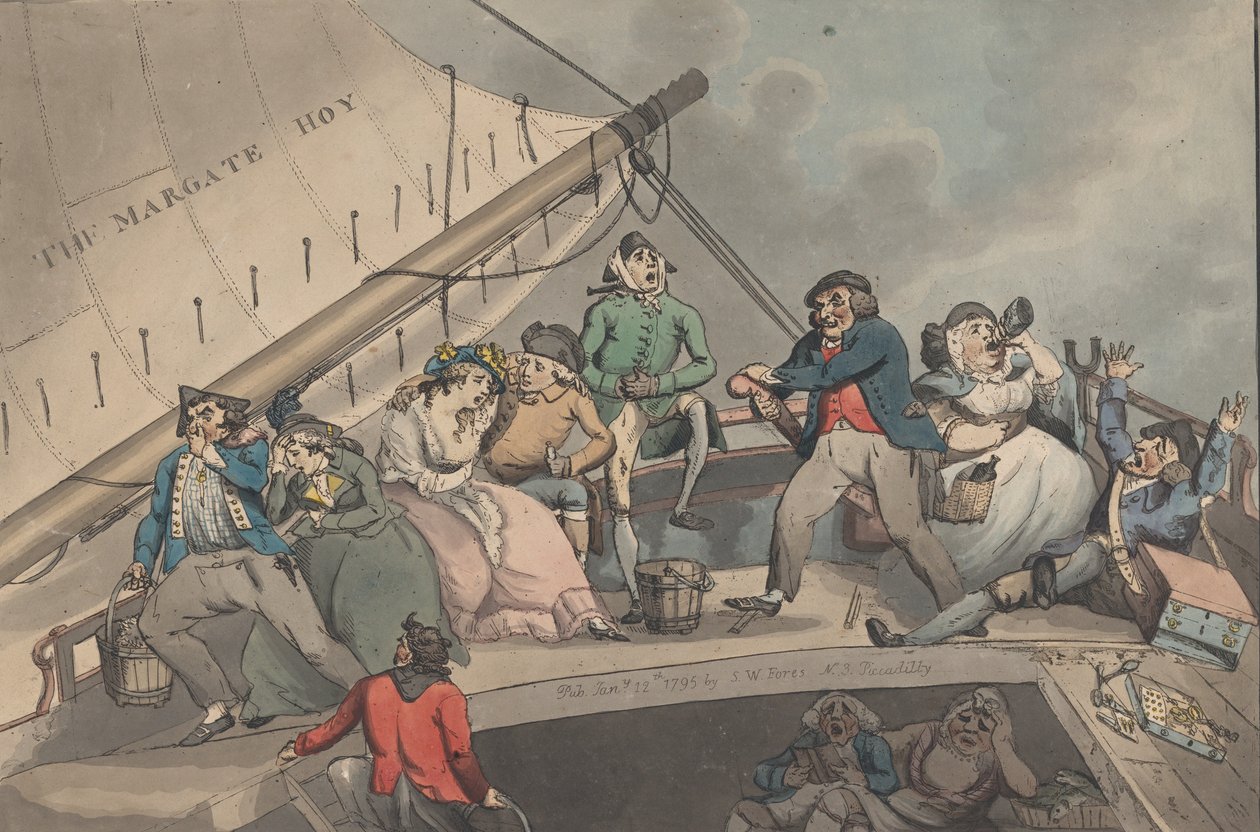 The Margate Hoy, 12. januar 1795. av Charles Catton the Younger