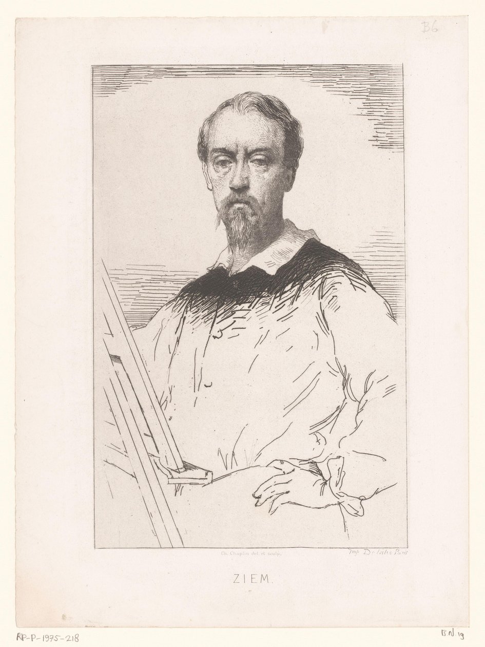 Portrett av Félix François Georges Philibert Ziem Etsninger og litografier (serietittel) av Charles Chaplin