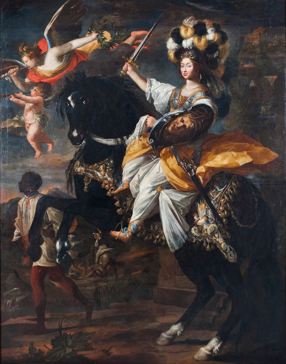 Christine Marie av Frankrike 1606-1663, hertuginne av Savoy, som Minerva, ca 1663. av Charles Claude Dauphin