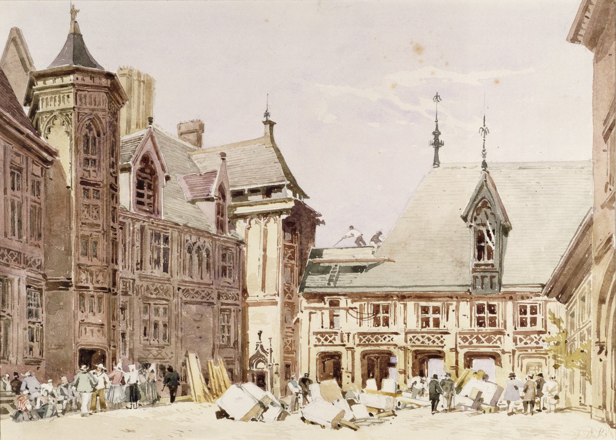 Jacques Coeurs hus i Bourges, Cher, Frankrike av Charles Claude Pyne