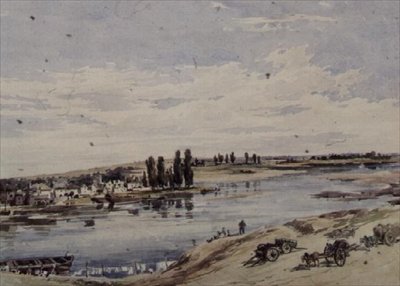 Utsikt over Amboise av Charles Claude Pyne