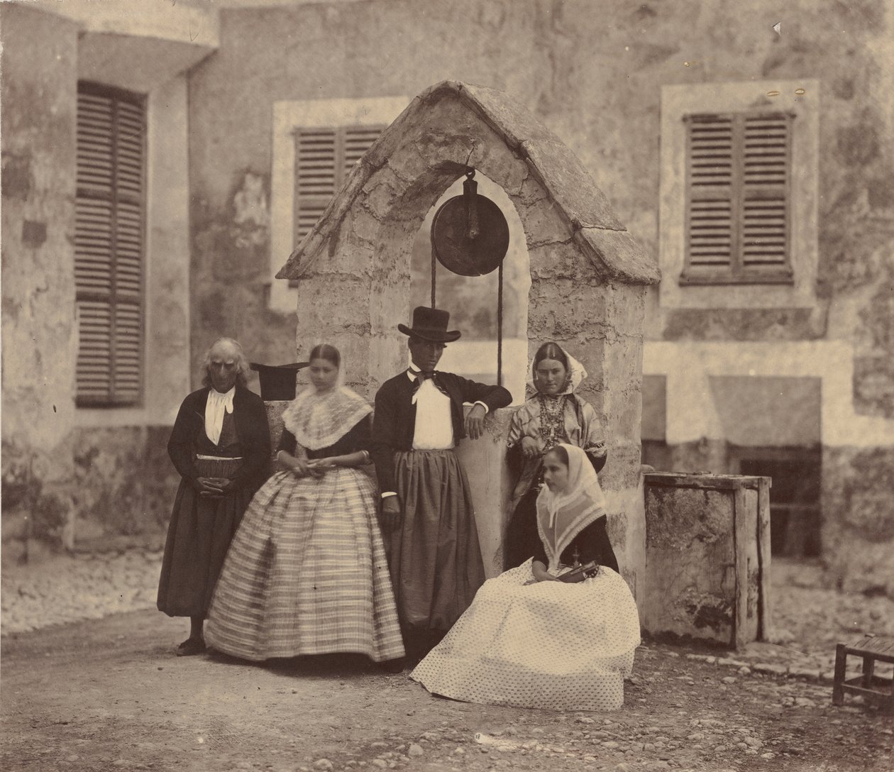 Balearene, landsbyboerne i Palma og dens omgivelser, 1860. av Charles Clifford