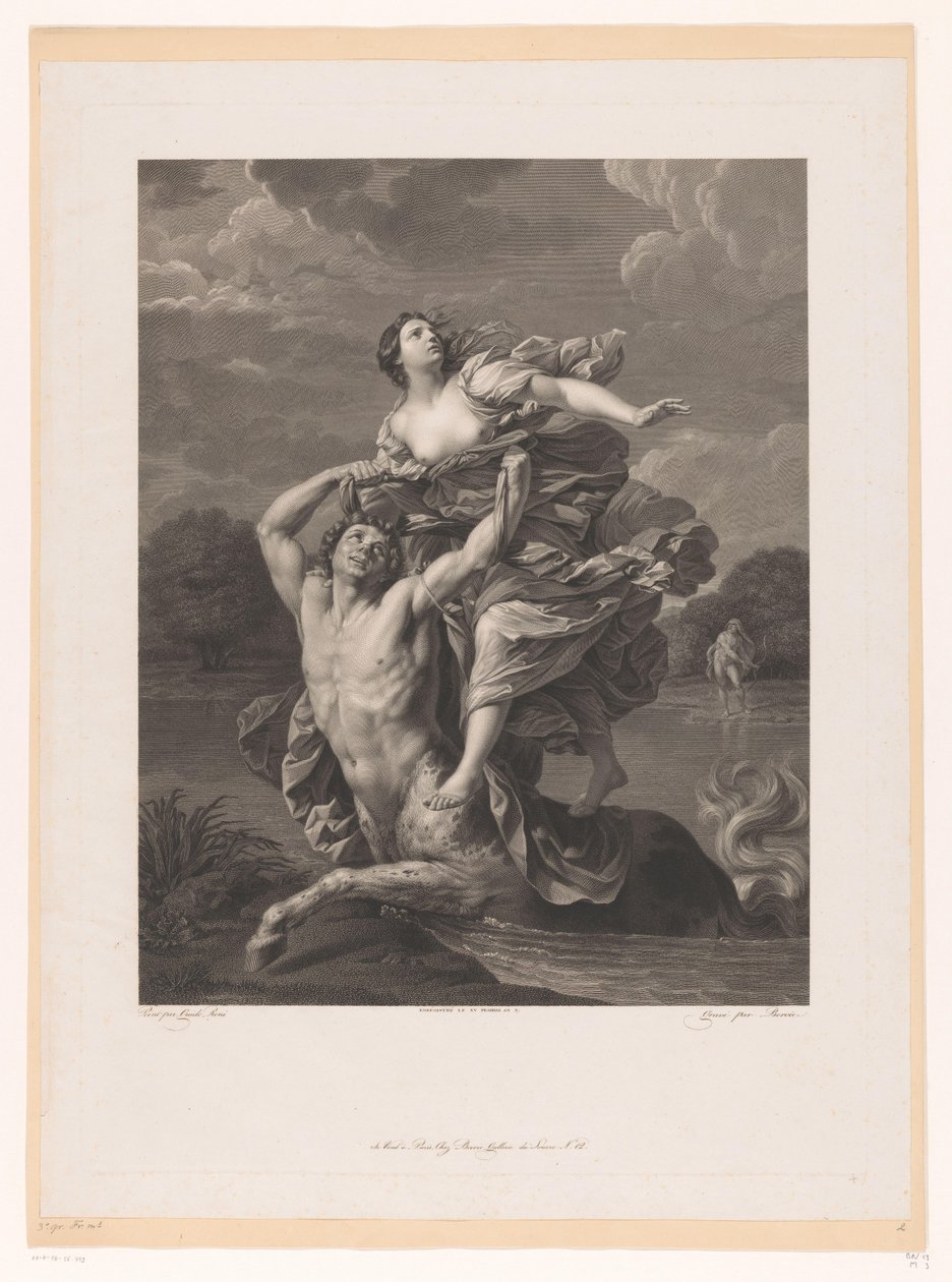Kidnapping av Deianeira av Nessos av Charles Clément Bervic