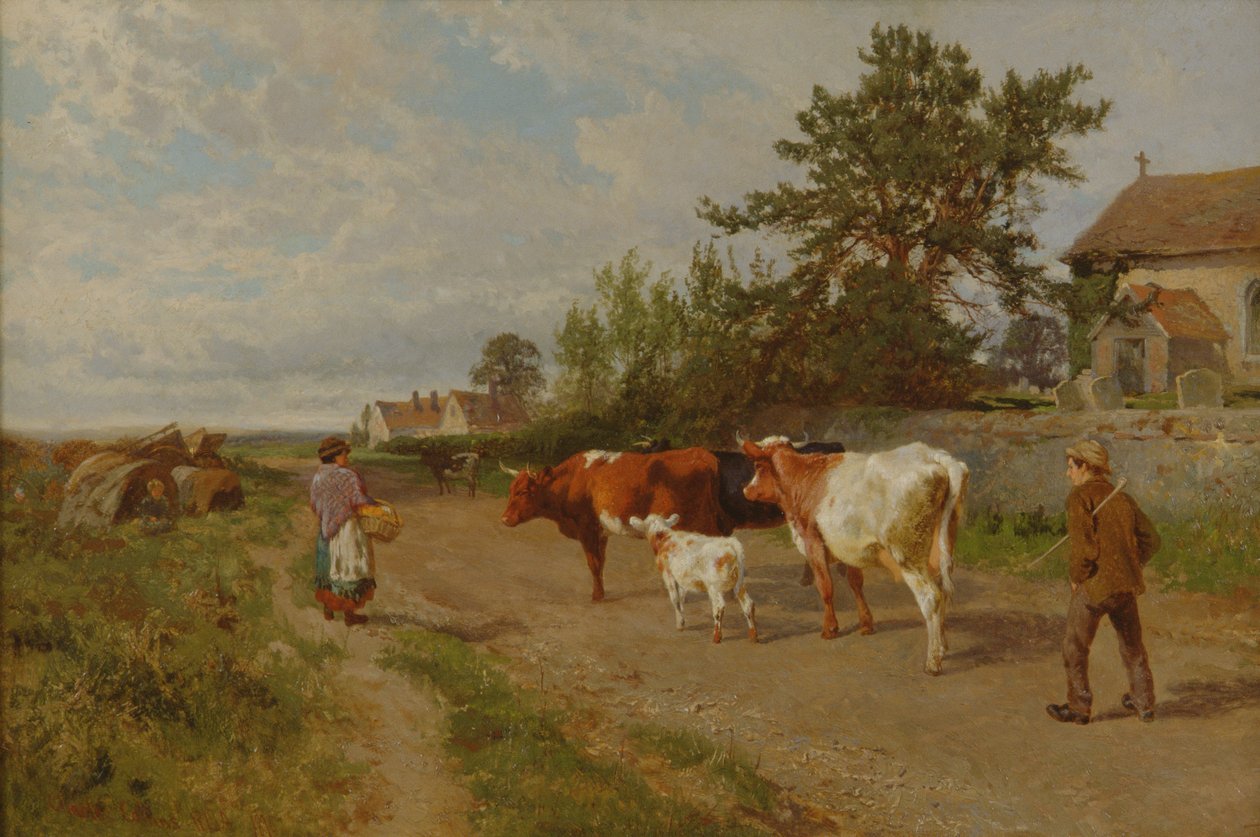 Går til markedet, 1895 av Charles Collins